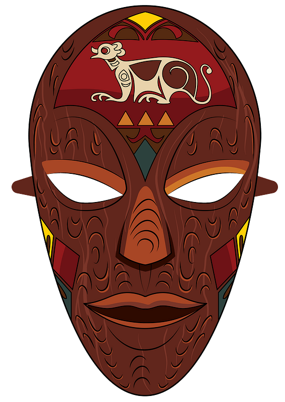 African wooden mask