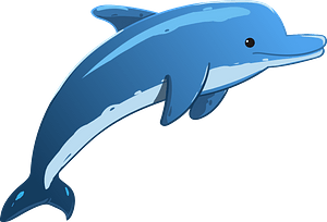 Cartoon dolphin