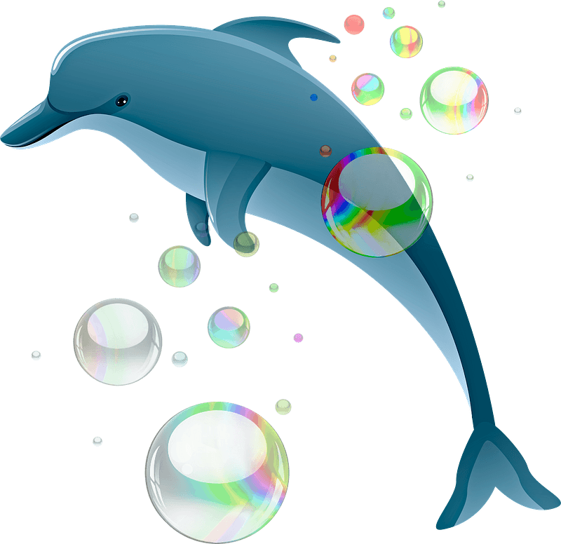 Dolphin with bubbles