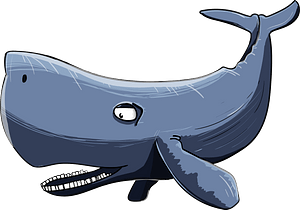 Cartoon whale
