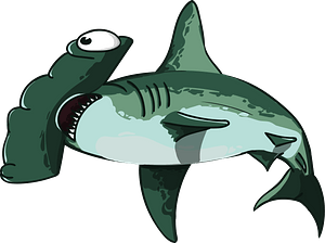 Cartoon hammerhead shark