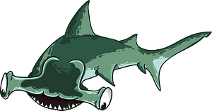Cartoon hammerhead shark