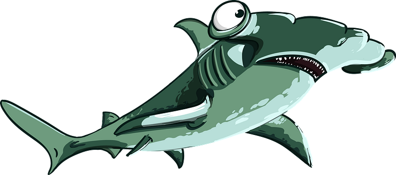 Cartoon hammerhead shark