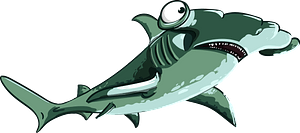 Cartoon hammerhead shark