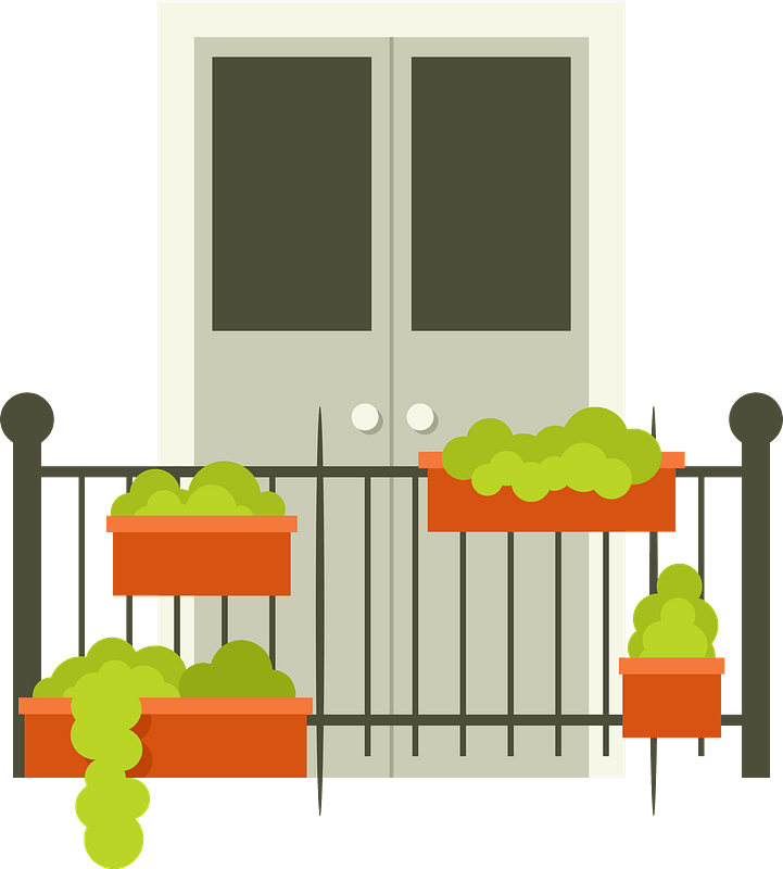 Balcony with plants