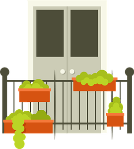 Balcony with plants