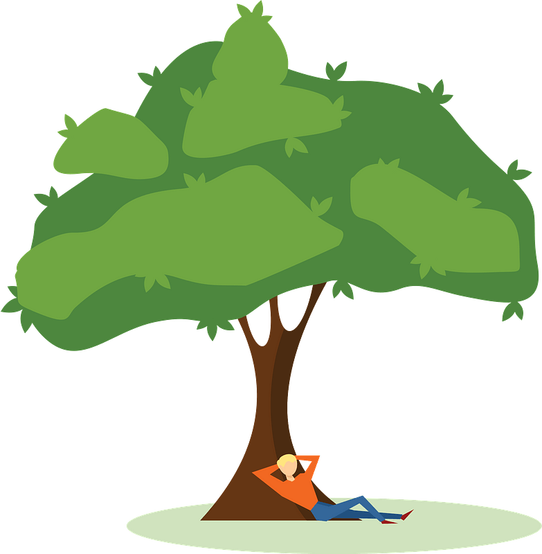 Man under the tree
