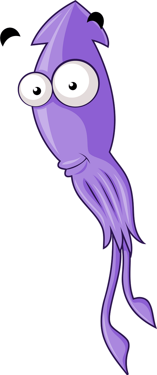 Cartoon squid