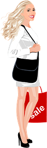 Woman with Shopping Bag