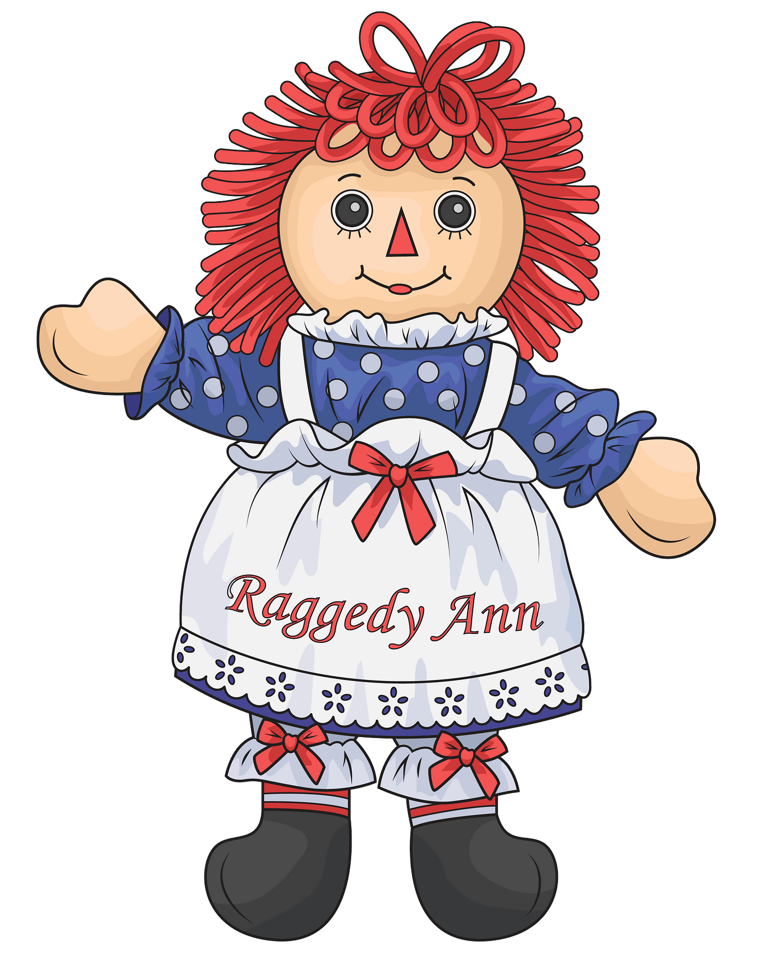 Raggedy Ann doll Free vector clipart images on creazilla