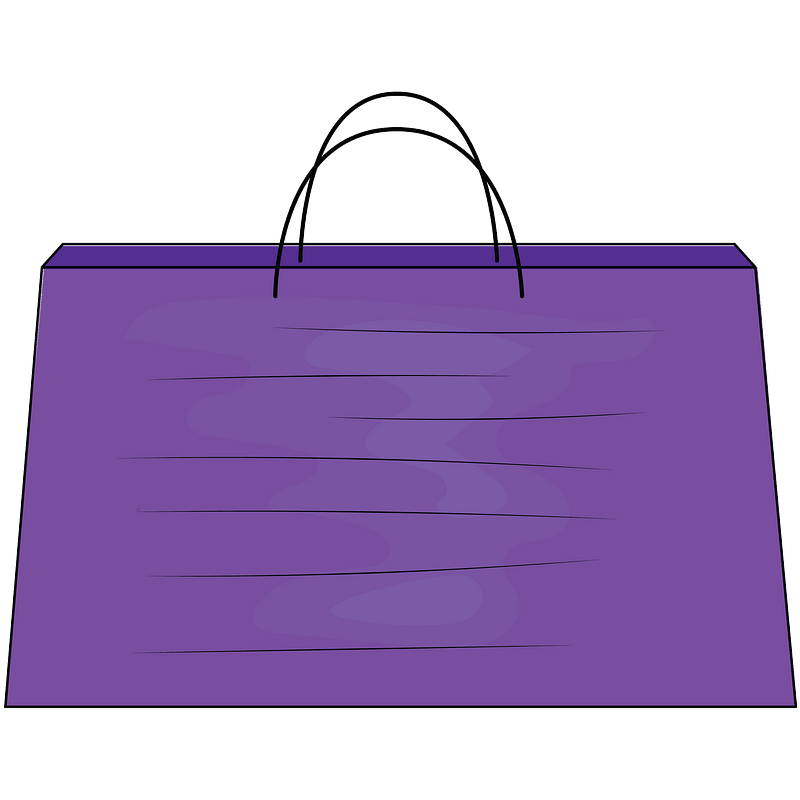 Purple shopping bag