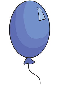 Blauwe ballon