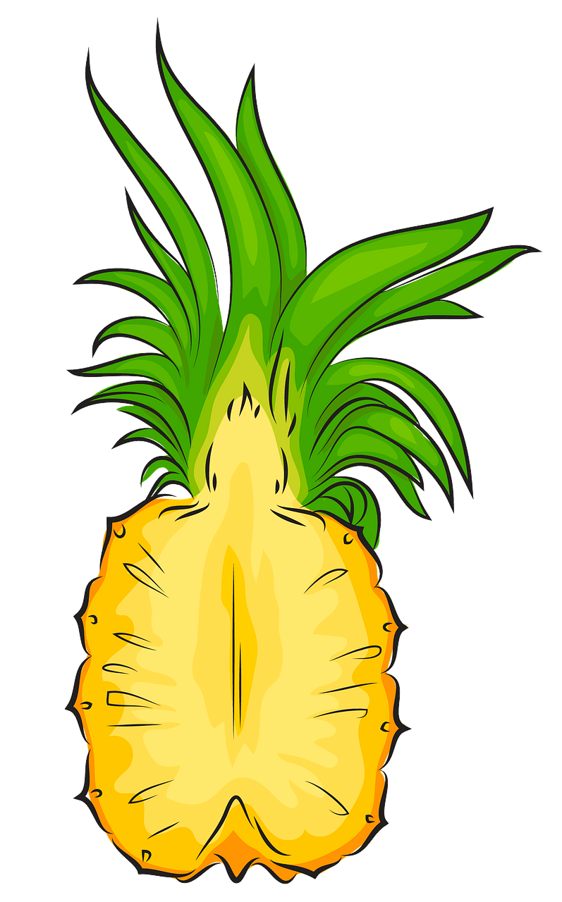 Pineapple Cut in Half