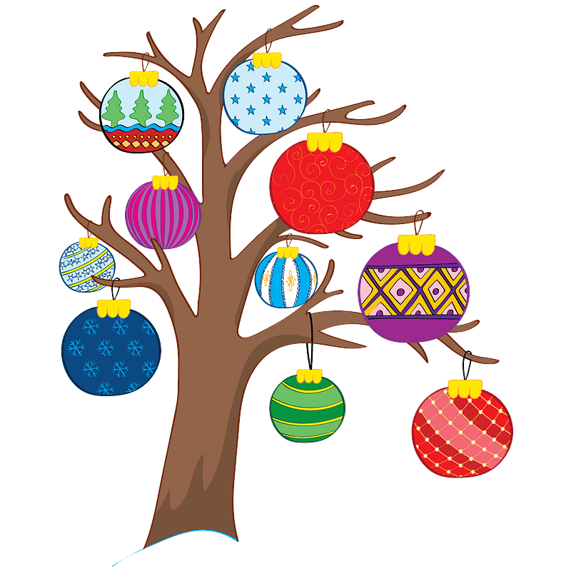Tree with Christmas Ornaments