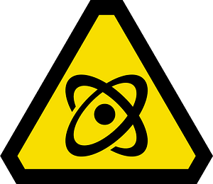 Atom warning sign