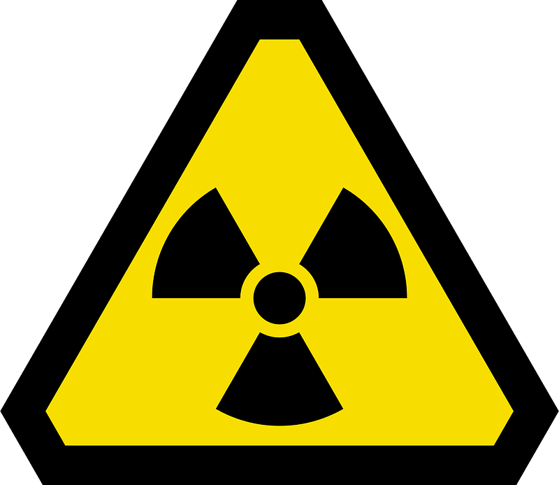 Radioactive warning sign