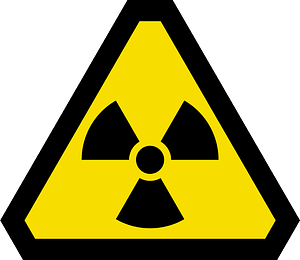 Radioactive warning sign