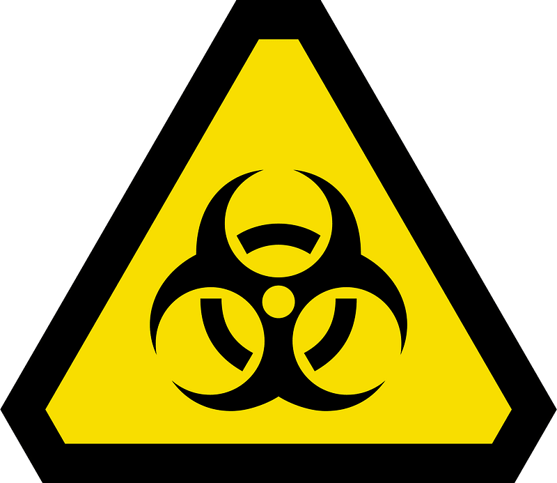 Biohazard warning sign