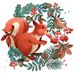 Squirrel in the forest