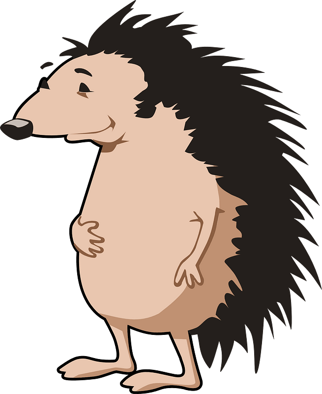 Cartoon hedgehog
