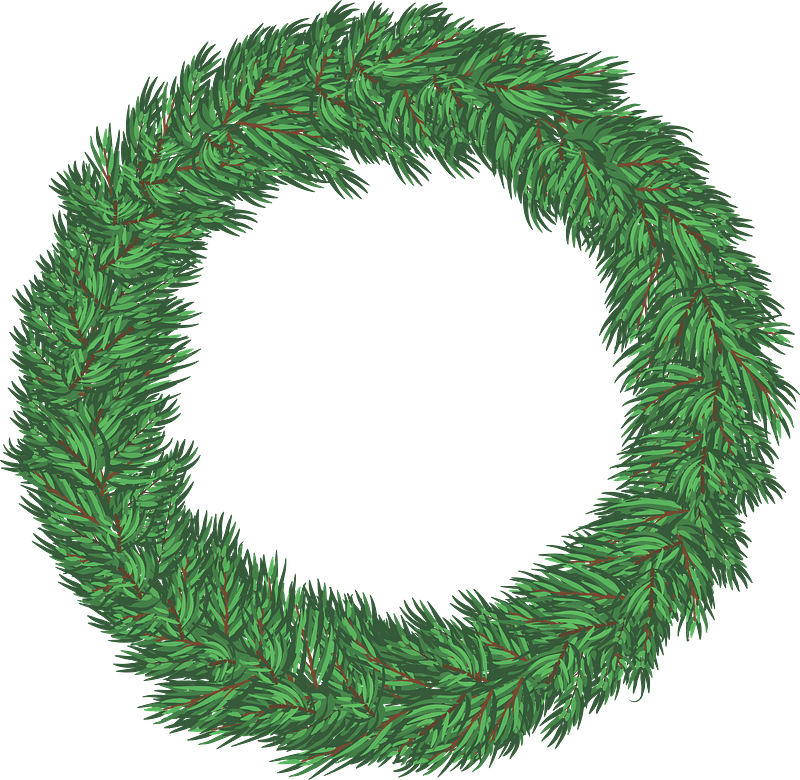 Christmas pine wreath