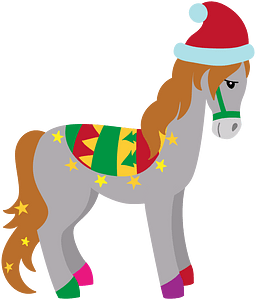 Christmas horse