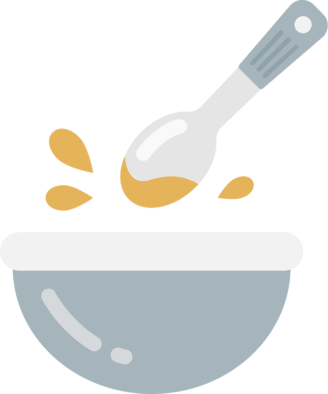 Mixing bowl and spoon - Free vector clipart images on creazilla.com