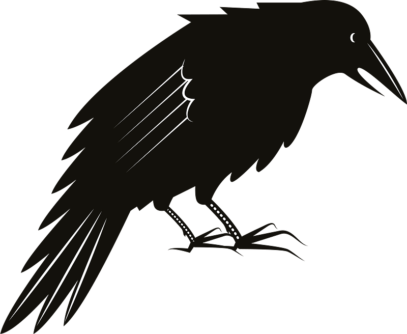 Black crow - Free vector clipart images on creazilla.com