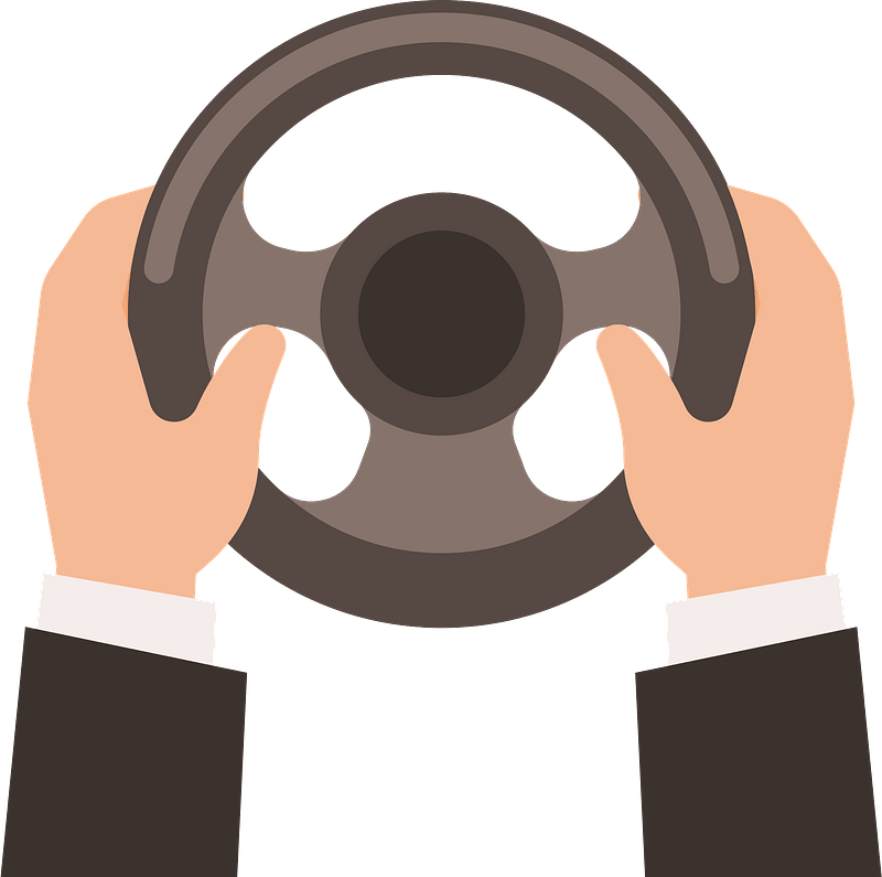 Hands on steering wheel