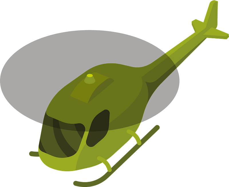 Helicopter in air