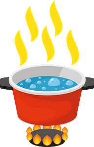 Boiling water pan