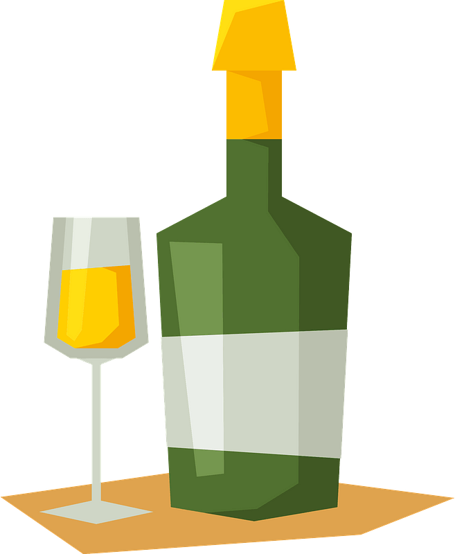 Champagne bottle glass