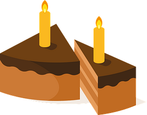 Two pieces of cake