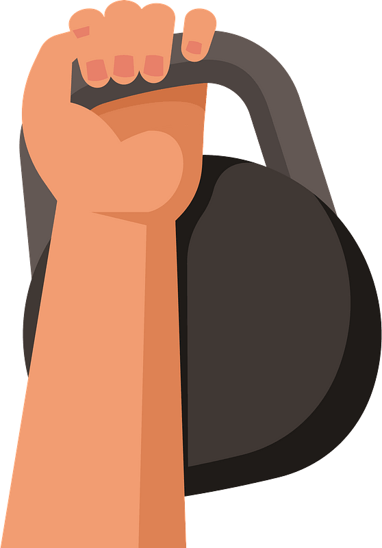 Hand raises kettlebell
