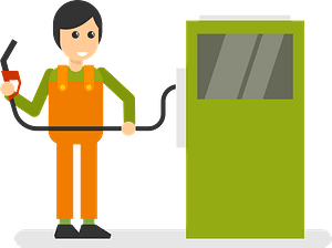 Gas station worker