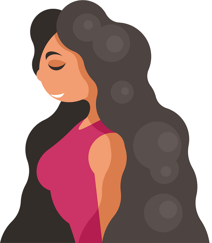 Girl With Long Hair Free Vector Clipart Images On