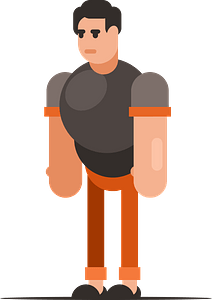 Man wearing red trousers