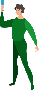 Man with glass of wine