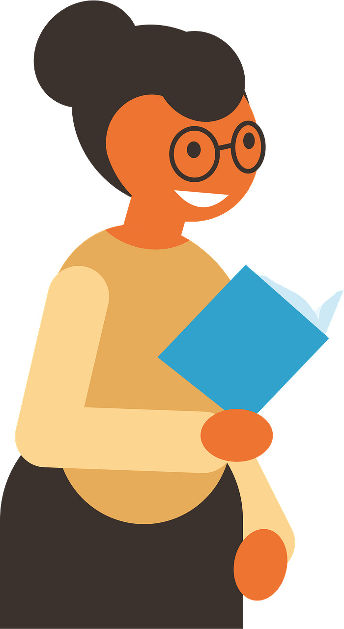 Teacher is reading