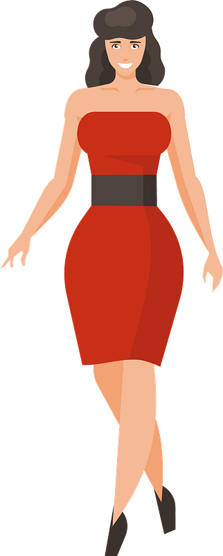 Woman in red