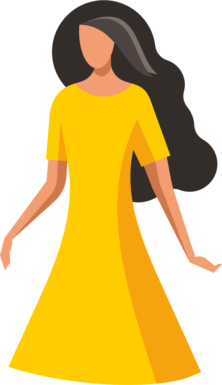 Woman in yellow dress