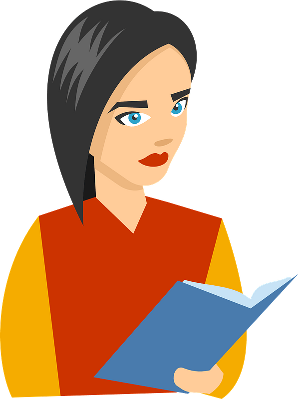 Woman reading book
