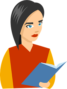Woman reading book