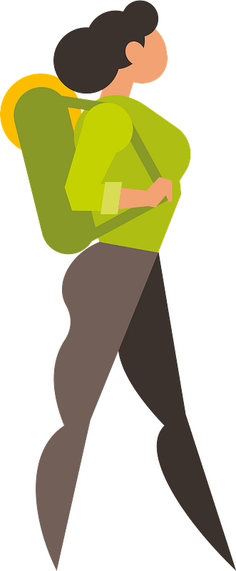 Woman with backpack