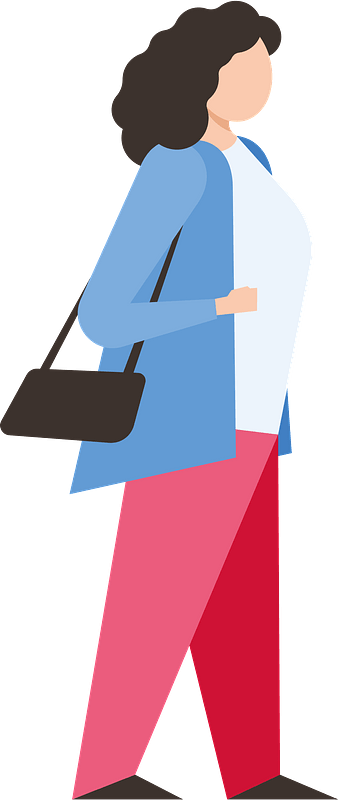 Woman with handbag