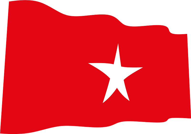 Anti fascist wavy flag - Free vector clipart images on creazilla.com