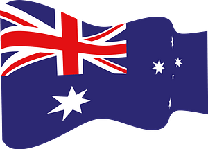 Australia wavy flag