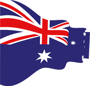 Australia wavy flag