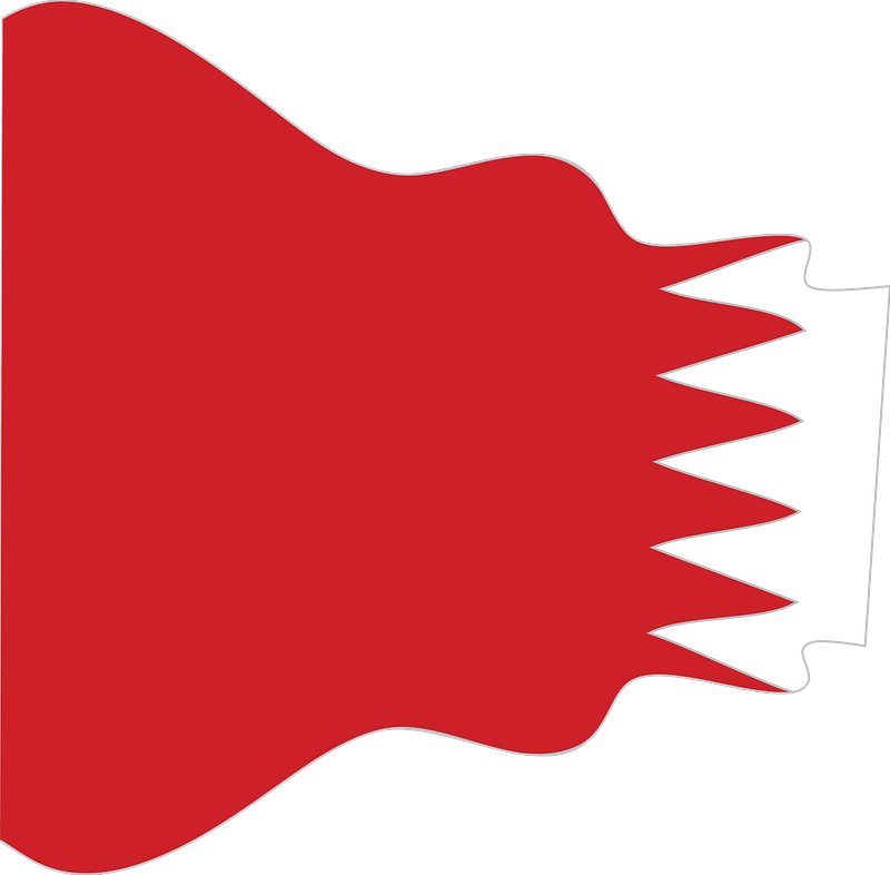 Bahrein wavy flag