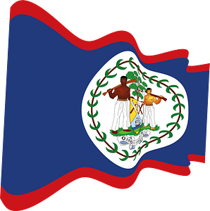 Belize wavy flag